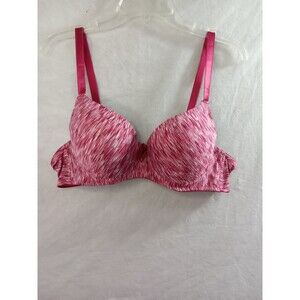 Viola's Secret 40C Pink And White Paddeed Bra Bow